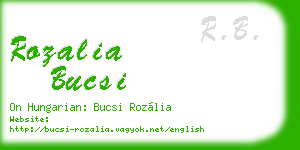 rozalia bucsi business card